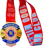 2024 'RUN 1000 MILES CHALLENGE' FINISHERS SPINNER MEDAL RUNNING 1K RUN CLUB