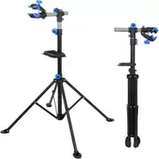 Bike Repair Work Stand With Bonus Tool Tray For Home Bicycle Mechanic Adjustable