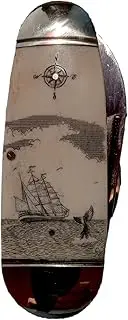 Scrimshawed Tall Ship and Whale's Tail on RR139