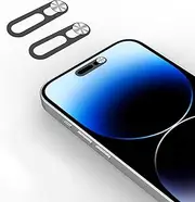 Front Camera Cover, Camera Cover Compatible with iPhone 14Pro/14Pro Max/iPhone15/15Puls/15Pro/15ProMax/iPhone16/16Pro,Webcam Cover Protector Protect Privacy and Security(2PCS,Silver)