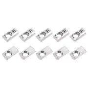 Roll in Spring T Nuts (M6x14mm) 20Pcs, Carbon Steel Spring Loaded T Nut