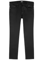 Paige Lennox Coated Slim-leg Jeans - Black - 33 (W33 / M) 33 (W33 / M)