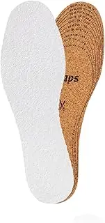 Natural Cork Insoles with Terry Cloth, Ultra Light Shoe Insoles Men and Women, Kaps Cork Frotte