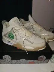 Jordan 4 Off White Sail, Size 12.5W, ALL OG Come With Zip tie, Laces, Box.
