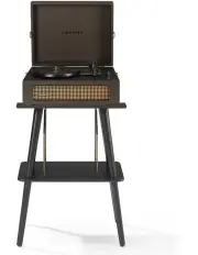 [Crosley] Voyager Bluetooth Portable Turntable + Entertainment Stand Bundle - Cocoa
