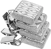 4pcs Table Covers Pendant Stones with Metal Clamps Picnic Tablecloth Weights