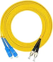 Jeirdus 1Meter SC to ST Duplex 9/125 OS1 Singlemode Fiber Optic Cable Jumper Optical Patch Cord SC-ST