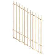 ProtectorAl 350 - 1200 x 1500mm Primrose Raked Up to 15º Batten Pool Fence Panel