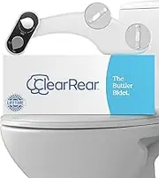 CLEAR REAR Bidet Attachment Sprayer for Toilet - Self-Cleaning, Adjustable Water Pressure, Dual Nozzle Toilet Bidet Sprayer - Bidet Sprayer for Toilet, FSA HSA