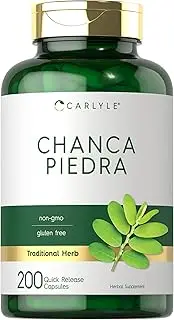 Chanca Piedra | 500mg | 200 Capsules | Non-GMO and Gluten Free Traditional Herb Formula | by Carlyle