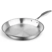 SOGA Stainless Steel Fry Pan 26cm Frying Pan Top Grade Induction Cooking FryPan