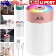 USB Electric Air Purifier Diffuser Aroma Oil Humidifier Mist W/ Led Night Light