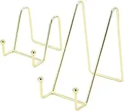 2 Pcs Metal Square Wire Easel Stand, Plate Holder Display Stands, Picture Frame Stands For Display Photos, Decorative Platter, Book and Table Top Arts