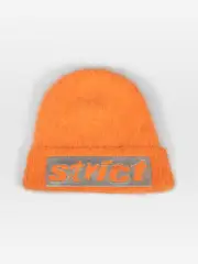 Orange Brushed Wool Strict Beanie