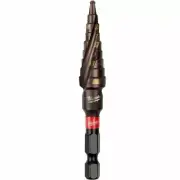 Milwaukee SHOCKWAVE QUICK-CHANGE HSS STEP DRILL BIT 4-12mm 9-Step 1/4" Hex Shank