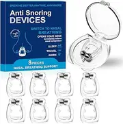 Nasal Dilators for Sleeping, Anti Nose Clip to Ensure Deep Sleep, Snoring Nose Clip Nose Magnet for Breathing Strip, Effective Anti Snoring Devices, Snoring Solution for Men and Women, 8PCS