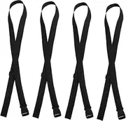 Parliky 4pcs Yoga Mat Straps Pack Multifunctional Fixing Belt for Yoga Gear Carrying Mat Travel Straps