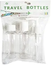 Travel Bottle 3 Piece Set, 75 ml Capacity, Clear