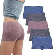 [LALESTE] Anti Chafing Slip Shorts for Women Under Dress Smooth Seamless Boxer Briefs Long Leg Boyshorts Underwear