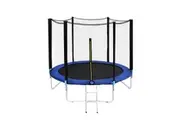 fitnessLAB Trampoline Round Outdoor Playground Trampolines Safety Net & Ladder