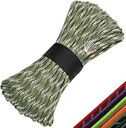 KOKKOYA 4-in-1 Survival Paracord 550 Paracord 550 Fire Cord Paracord 10 Strand, 5/32/ Diameter U.S. Military Type III 550 Parachute Cord with Integrated Fishing Line, Fire-Starter Tinder 100FT