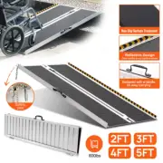 2/3/4/5FT Aluminum Ramp Foldable Folding Max 600lbs Load Heavy Duty Wheelchair