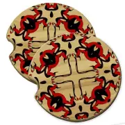Tick Snap Wood Car Coaster Gift Set fit Car & Truck Cup Holder