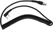 MUNEFE 2 Pin to Pin Coil Cord Cable, Cable, Two Way Radios and Sets Cable for Handheld Radios Black