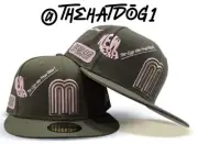 New Era Mexico Béisbol green/ Pink Anniversary 59fifty Fitted Hat Size 7 1/2