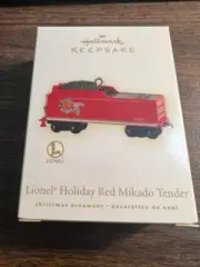 HALLMARK 2009 LIONEL HOLIDAY RED MIKADO TENDER LIONEL TRAIN Ornament Free Ship