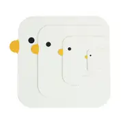 Purroom 41cm Square Chick Meal/Food Mat Dining Table Placemat Desk Pad XL White