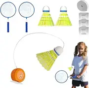 Badminton Training Tool - Rebound Badminton, Equipment Practice | Adjustable Portable Rebound Shuttlecock - Practice Racket Swing Set Agility Training for Playgrounds Garden