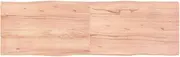 Table Top Light Brown 160x50x(2-4) cm Treated Solid Wood Live Edge Dining Table