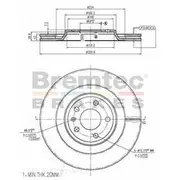Bremtec Euro-Line GeoZinc Coated Brake Rotor - BDR20040EL
