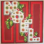 Needlepoint Handpainted Christmas Raymond Crawford Noel 10x10