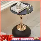 Metal Round Coffee Tables Space Saving Small Low Side Table for Balcony Bedroom