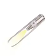 Mini Stainless Steel Make Up Eyelash Eyebrow Hair Removal Tweezer With LED Light