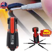 8 in 1 Multifunction Screwdriver Tool Set Super Bright LED Torch Flashlight CF