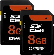 Synergy Digital 8GB, SDHC UHS-I Memory Cards - Class 10, U1, 20MB/s, 300 Series - Pack of 2