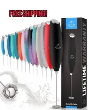Zulay original electric powerful milk frother handheld foam maker-titanium motor