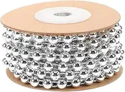 [CORHAD] Bead Chain Accessories Pearl Decoration Beaded Garland Wedding Decor Garlands Flat Beaded Spool Beading Garland Bead Chain Trim Wedding Garland Bead Chain Plastic Beige