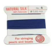 Dark Blue Griffin Silk Bead Stringing Cord #4m .60MM