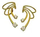 Ear Cuffs Gold Filled With High Quality CZ 3mm & 4mm - Designer Sandra Callisto