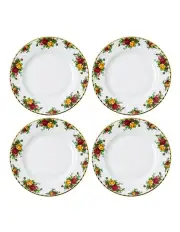 [Royal Albert] Old Country Roses 27cm Plate Set of 4 White