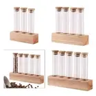 Glass Coffee Beans Storage Containers with Wooden Stand Party Decoration Coffee