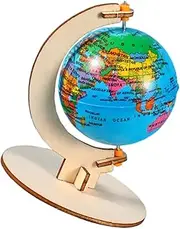 Wooden Earth Globe Craft Kit Educational Science Project Globe for Classroom Learning and Home Decoration