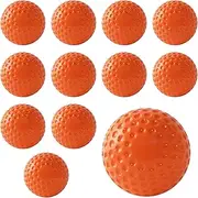 Forcebucket Baseballs 12 Pack Dimpled Baseballs, 9-Inch Pitching Machine Baseballs for Hand-Eye Coordination, Hitting and Fielding Practice