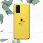 Sunflower Minimalist Cute Yellow Case For Samsung Note 20 S20 S21 S22 S23 S24 FE