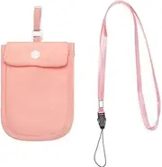 [Generic] Travel Bra Wallet for Women - Hidden Bra Wallet & Money Bra Pouch for Travel - Wallet Under Clothes Secret Pouch Safe Wallet, Pink, Lightweight