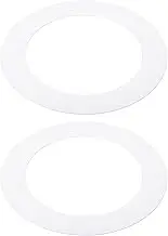 uxcell 4.13" ID 5.91" OD Goof Rings for Recessed Light, 2 Pack Matte White Goof Metal Trim Ring Lighting Fixture for Ceiling Wall Recessed Can Downlights